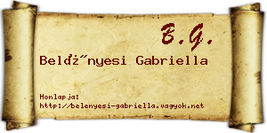 Belényesi Gabriella névjegykártya
