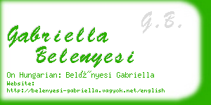 gabriella belenyesi business card